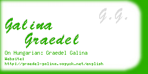 galina graedel business card